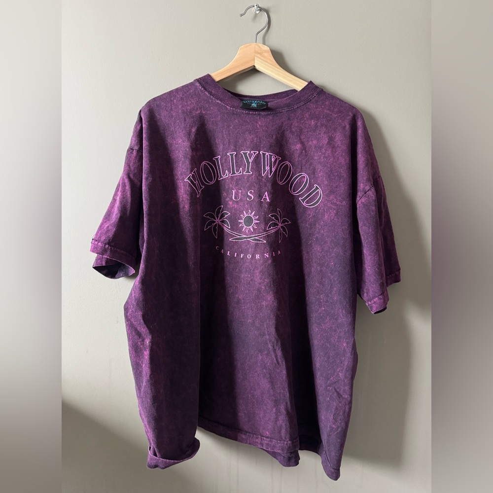 YESTERDAYS Vintage Purple Graphic Tee - Oversized, Relaxed Fit